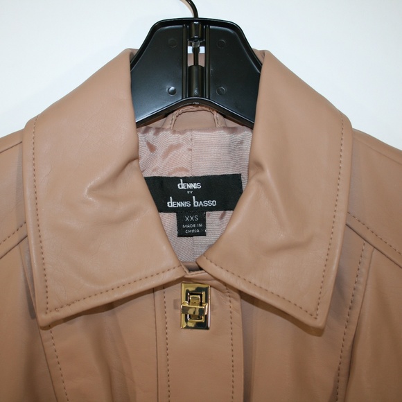 Faux Leather Turn Key Jacket  Fawn - Picture 4 of 6